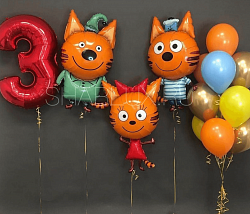 Воздушные шары на день рождения "Три кота"