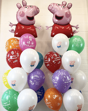 Воздушные шары с надписью, С Днем рождения!