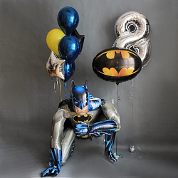 Композиция из воздушных шаров Бэтмен