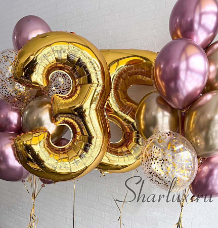 Букет шаров на день рождения девушке на 35 лет