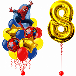 Композиция шаров Человек паук, С Днем рождения