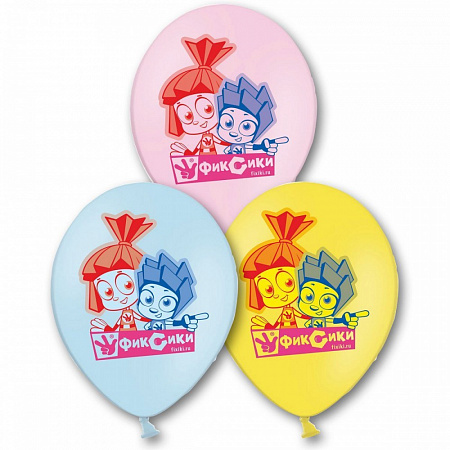Воздушный шар Фиксики Комикс Симка и Нолик, разноцветные