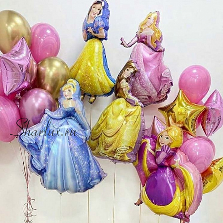 Воздушные шары для девочки, Пять принцесс