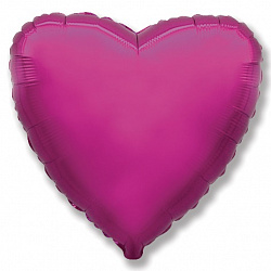 Шар с гелием Сердце пурпурный