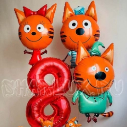 Гелиевые шары на 8 лет, Три кота
